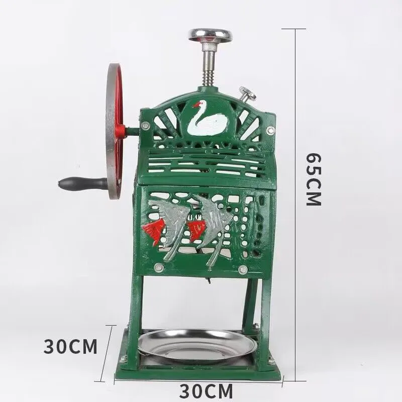 Commercial manual snow ice shaving machine, manual ice crusher, heavy-duty iron shaving machine