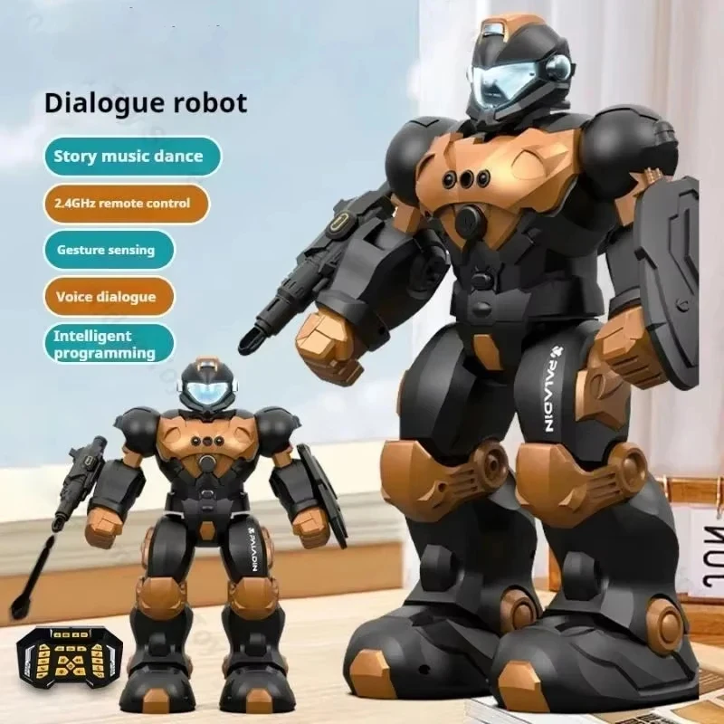 2026 Hot Remote Control Robot Toy Intelligent Programming Voice Control Gesture Remote Control Led Intelligent Dancing Robot