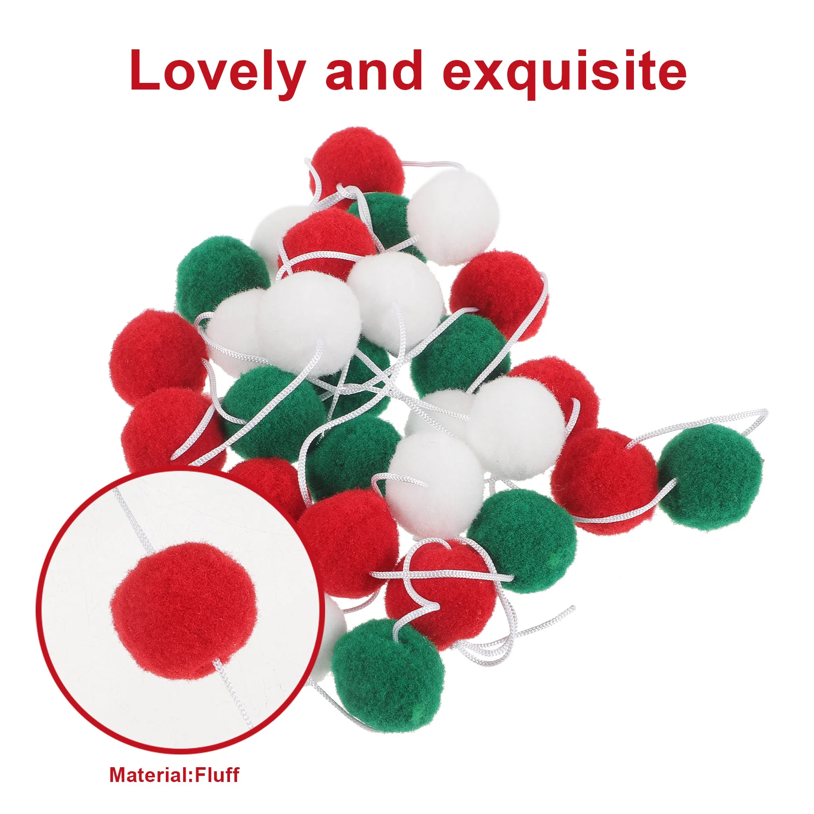 

Wall Hanging Christmas Ball String Ornaments Decorations Garland Pom Poms Hairball Garlands Banner