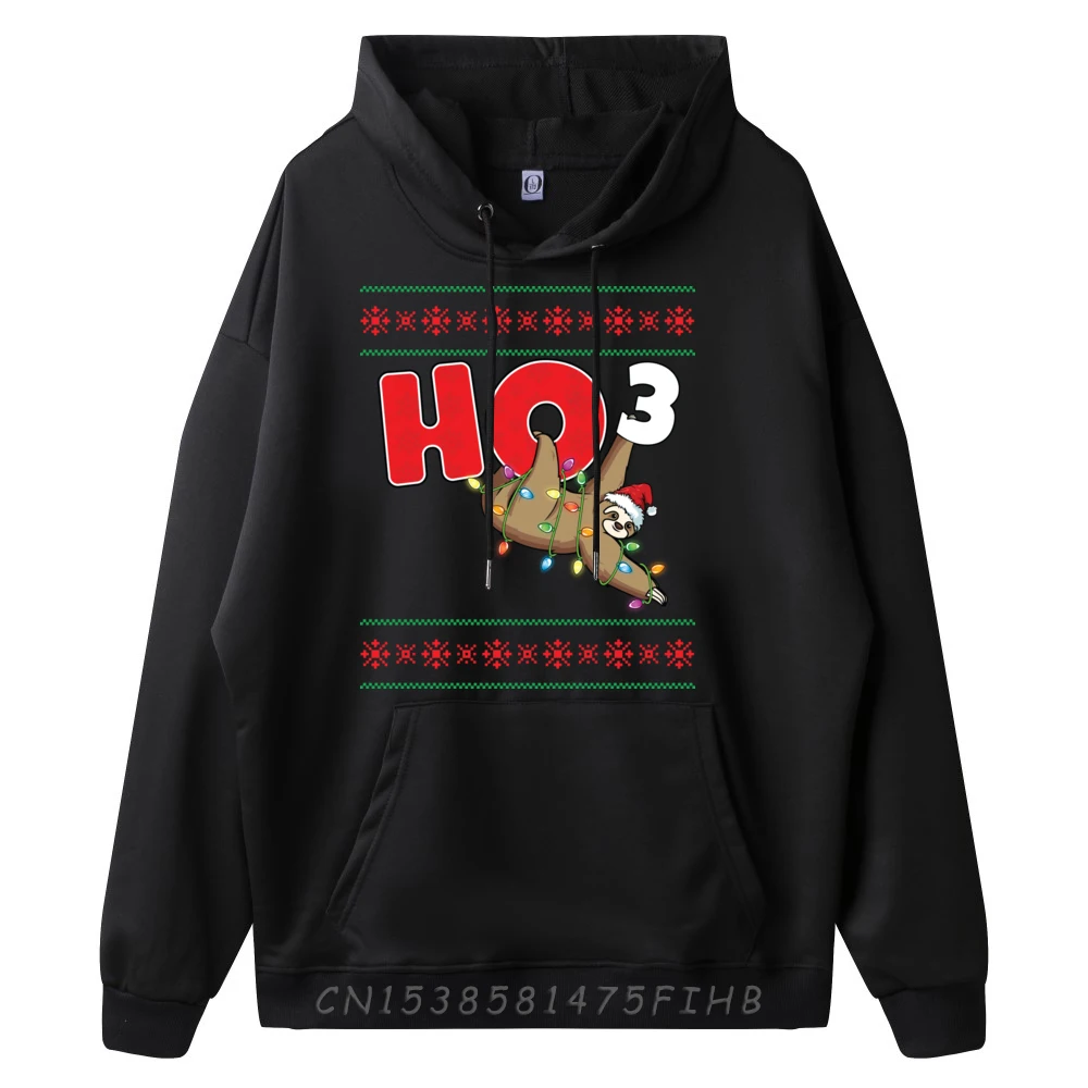 Ho Ho Ho Funny Math Ugly Christmas Sweater Xmas Sloth Brand Hoodies Men's Clothing Mardi Gras