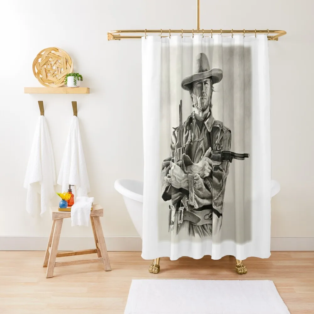 

Clint Eastwood sketch Shower Curtain Bathroom Showers For Bathroom Curtain