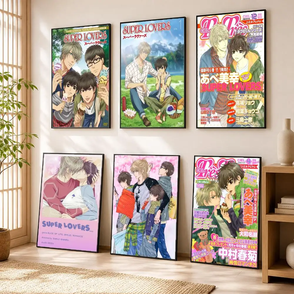 S-Super Lover Anime Poster Modern Home Living Bedroom Bar Hallway Waterproof Wall Art Aesthetic Decor