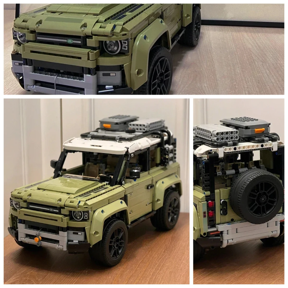 테크니컬 로버 디펜더 수집가용 빌딩 블록 세트, 클래식 오프로드 자동차 모델, 먼지 자전거 매니아를 위한 아이디어 선물