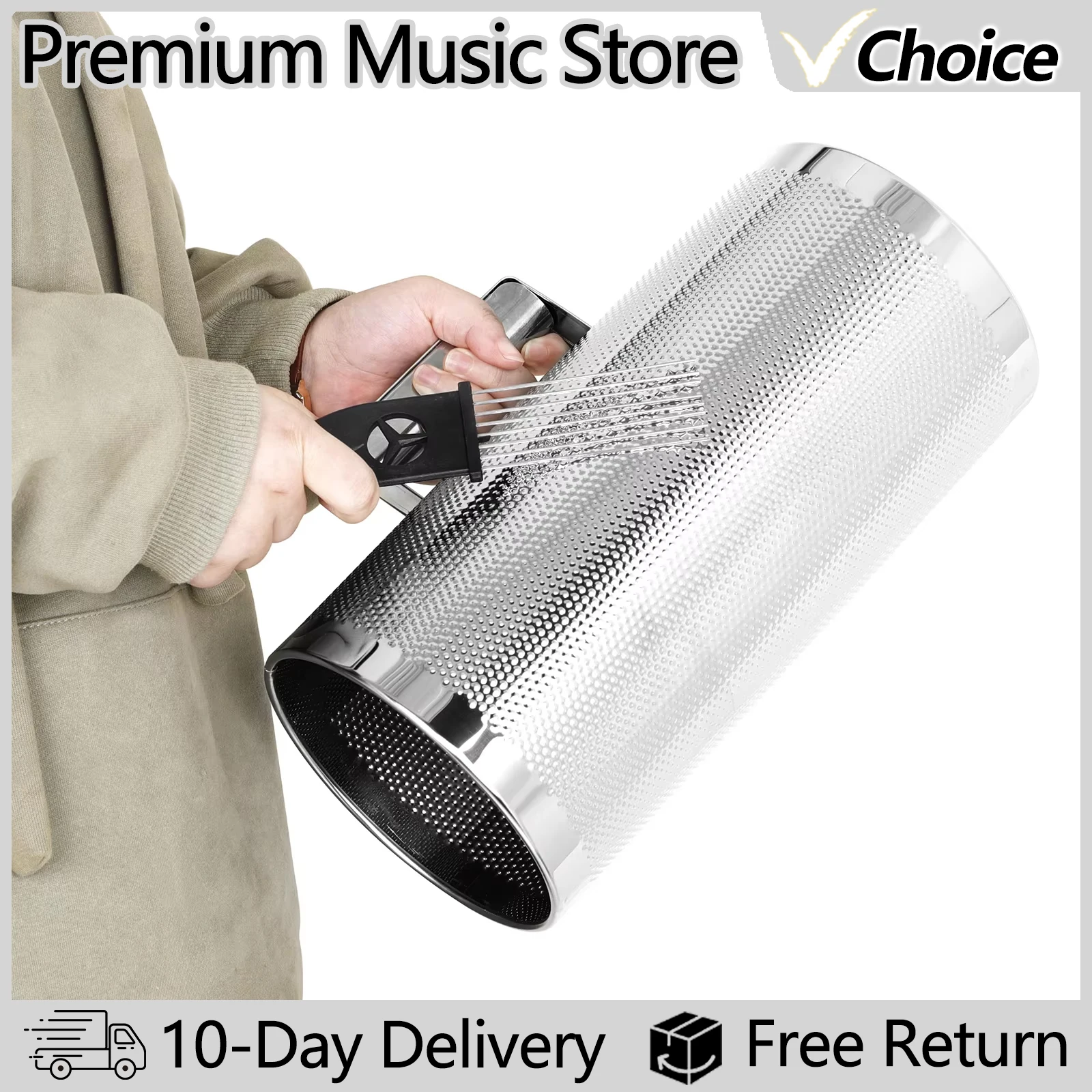 IRIN Musical Instruments Guiro Shaker Instruments Set With Scrapper Ergonomic Design Musical Instruments For Stage Shows Live
