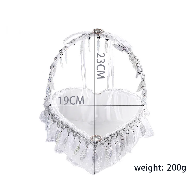 Cesta de amor de boda europea y americana, cesta de flores dispersas, romántica, hecha a mano, suministros de boda