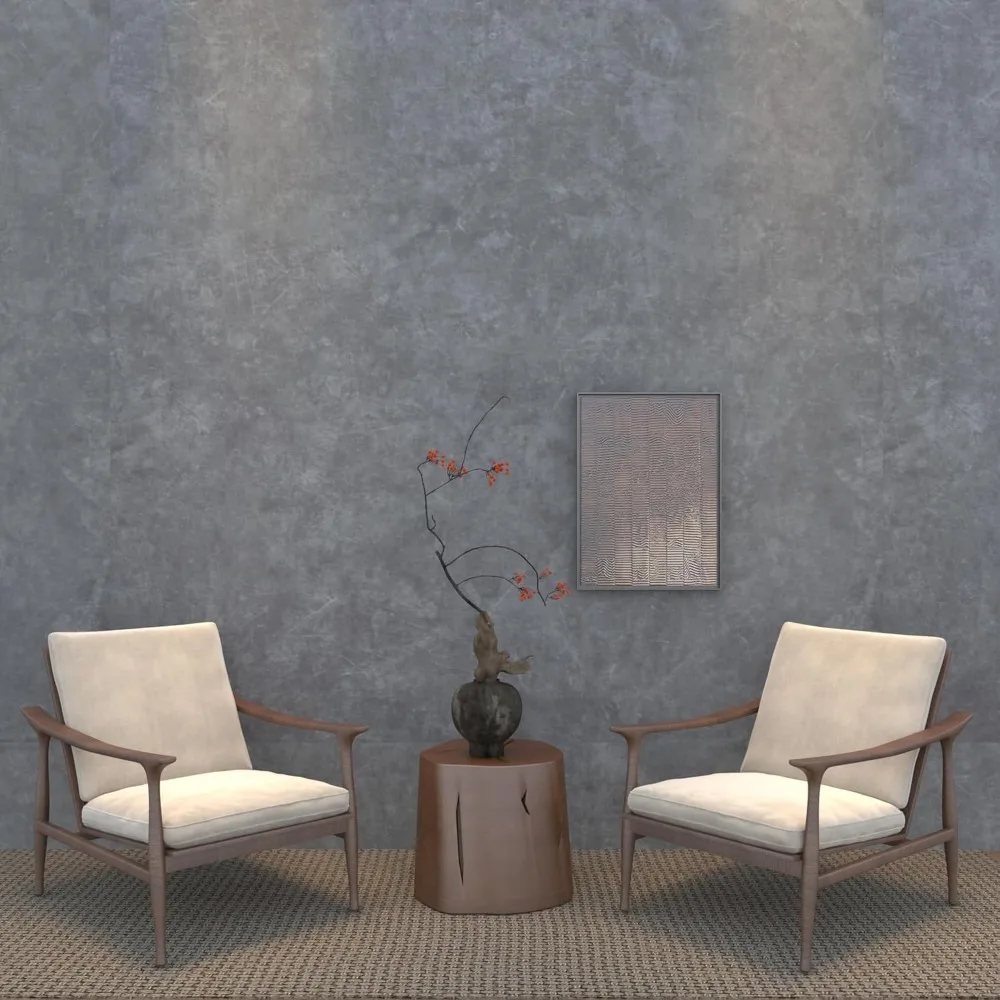 ورق جدران قابل للتقشير واللصق من الخرسانة باللون الرمادي الفاتح مقاوم للماء، سميك ومتين للتصميم الداخلي الحديث #4