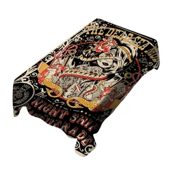 The Dead Sea Mob Woman Floral Plants Fierce Tiger Buddhist Art Vintage Tattooed Rectangular Tablecloth By Ho Me Lili Table Decor