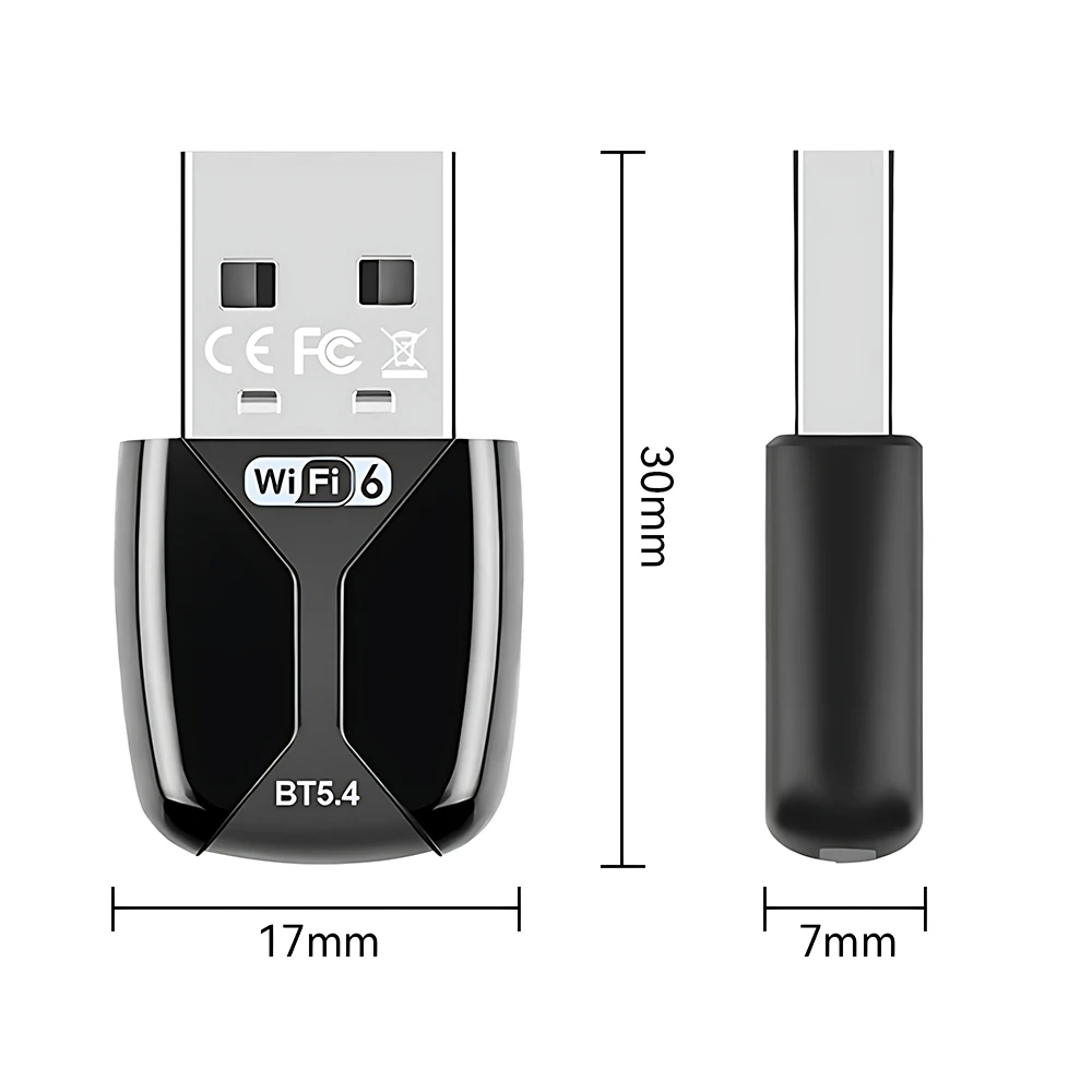 900Mbps Network Card WiFi 6 Bluetooth 5.4 Adapter Dual Band 2.4G&5GHz USB Network Wireless Wlan Receiver For Win10/11 Drive free