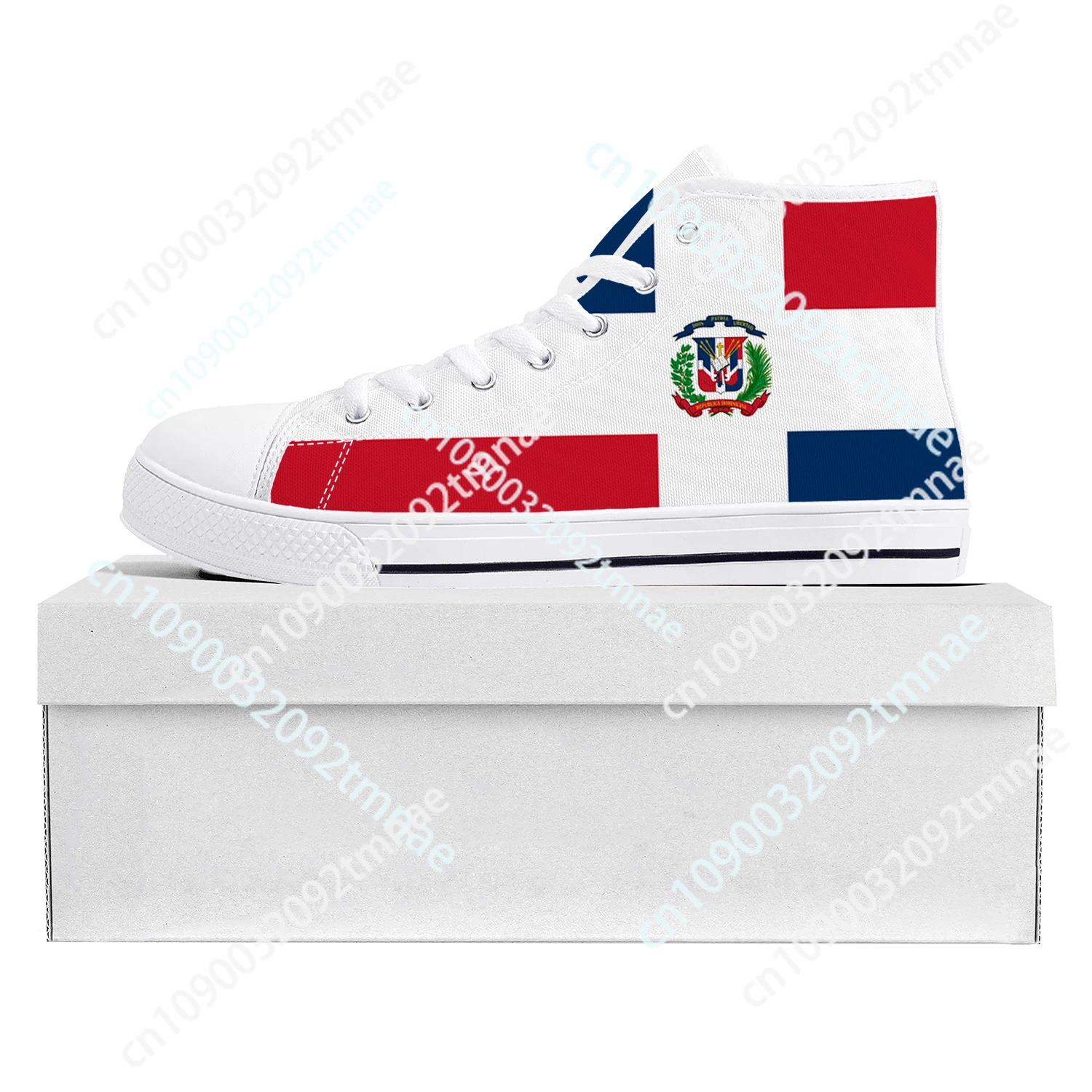 

Dominican Republic Flag High Top High Quality Sneakers Mens Womens Teenager Canvas Sneaker Casual Couple Shoes Custom Shoe