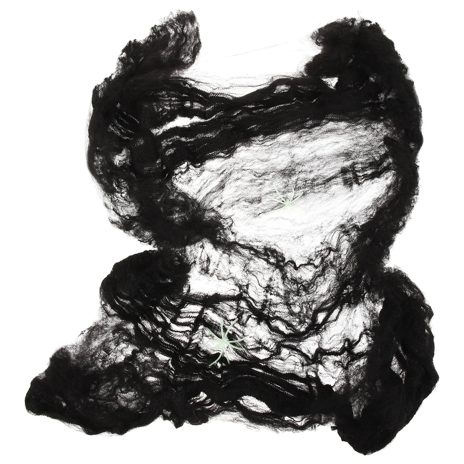 مجموعة واحدة من شبكة العنكبوت الناعمة لتزيين الهالوين، تصميم طويل خفيف الوزن لسقف ساحة حديقة ديكور حفلات محاكاة الدعامة