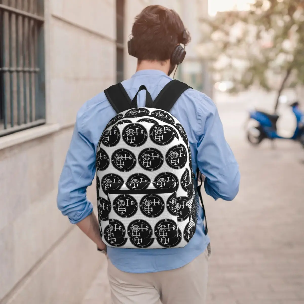 Demon Buer Seal Student Backpack School Bag Hiking Travel Daypack for Men Women Bookbag Shoulder Bags