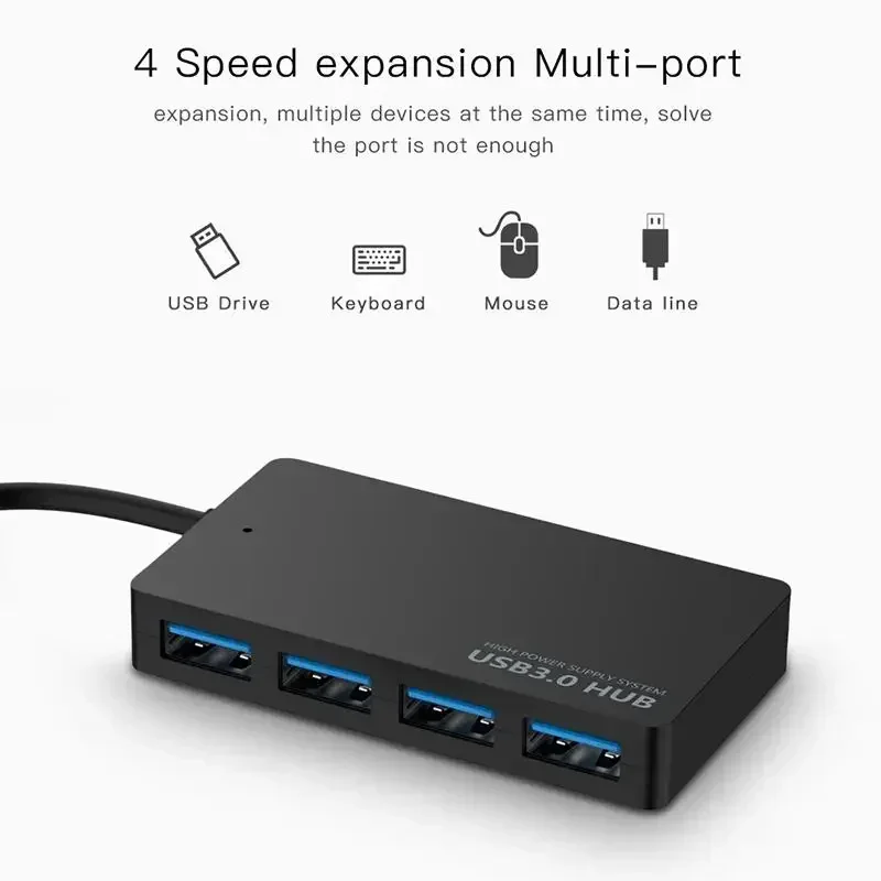 USB Hub USB 3.0 4 PORT Type C HUB High Speed Data cable Convertor adapter Support Multi Systems Plug and Play USB Adapter