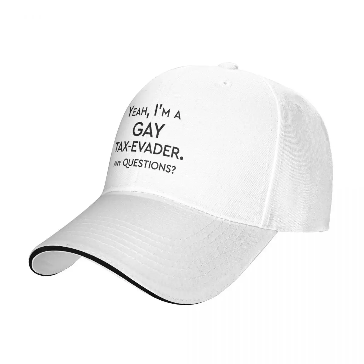 Yeah Gay Tax-Evader sarcastic parody gag gift Cap Baseball Cap Hat beach women's beach visor Men's