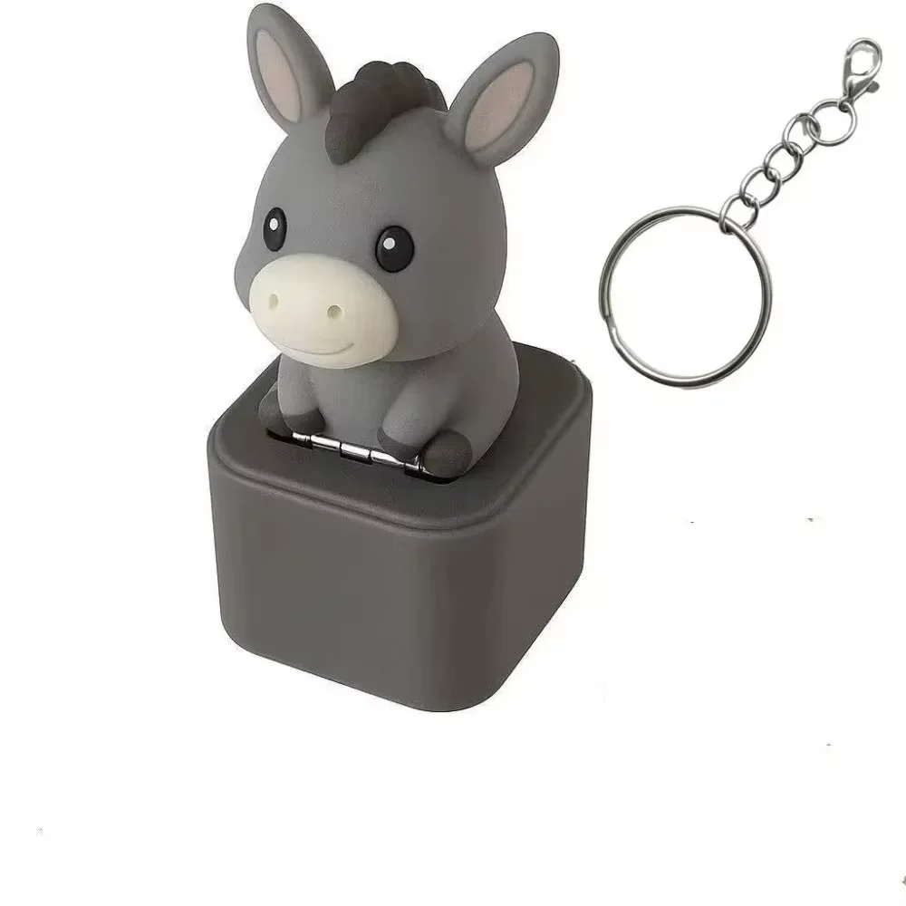 Tierförmiger Fidget-Button-Schlüsselanhänger, lustiger Dekompressions-Rucksackanhänger, interessantes kleines Dekorationsgeschenk, Accessoire – Detail 6