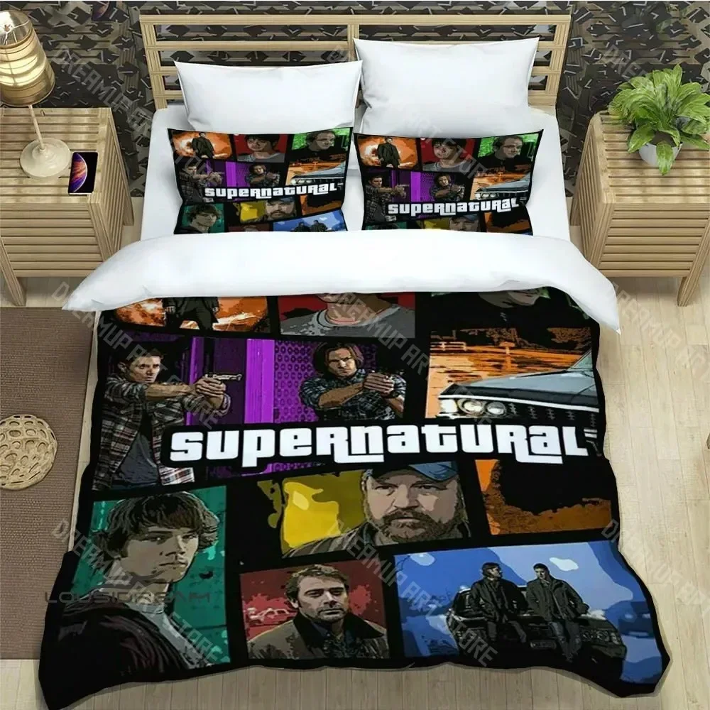 Exquisite 3D Print Supernatural TV Series Bedding Set Single Twin Full Queen King Size Bed Set Adult Kid Bedroom Duvet Cover Set