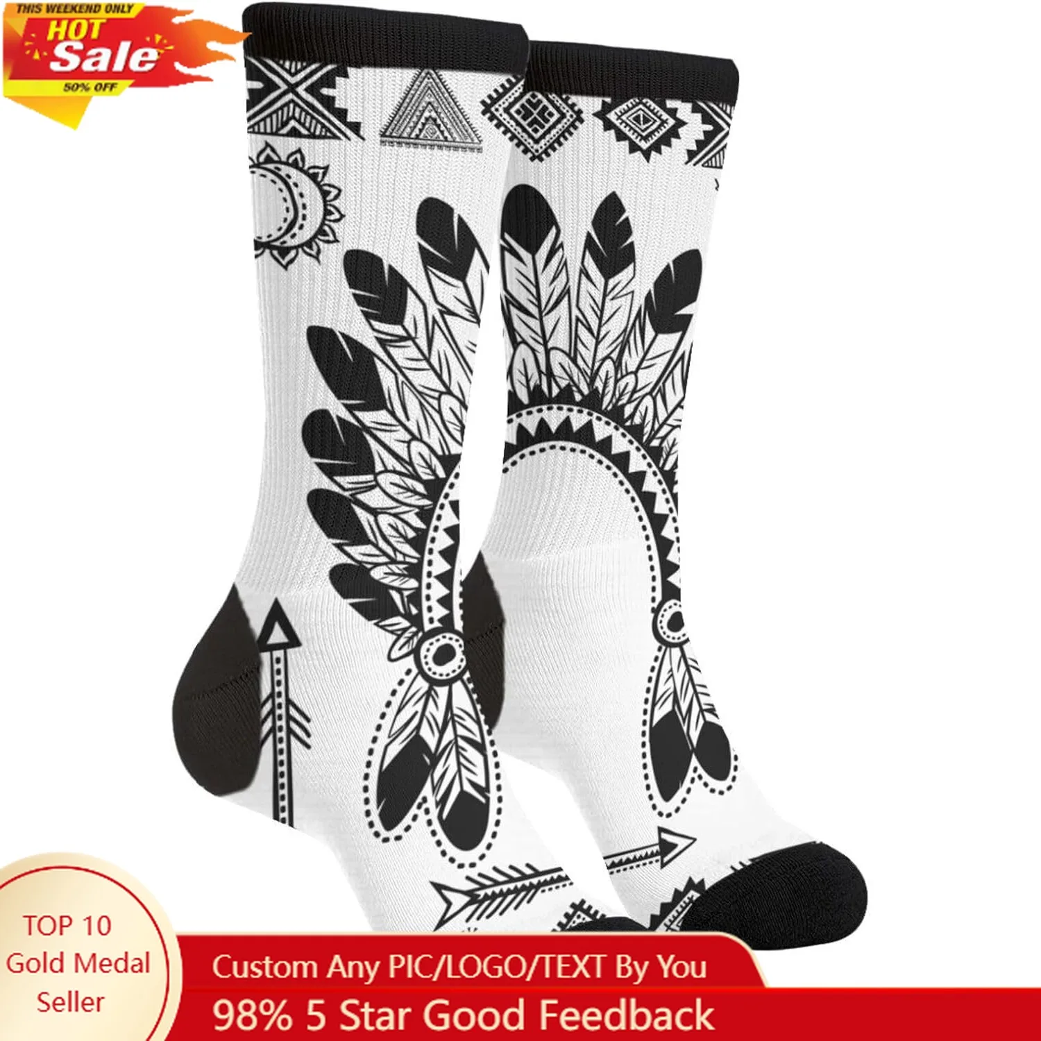 

Unisex Printing Seafarer Socks Deluxe Personality Short Sock 40CM