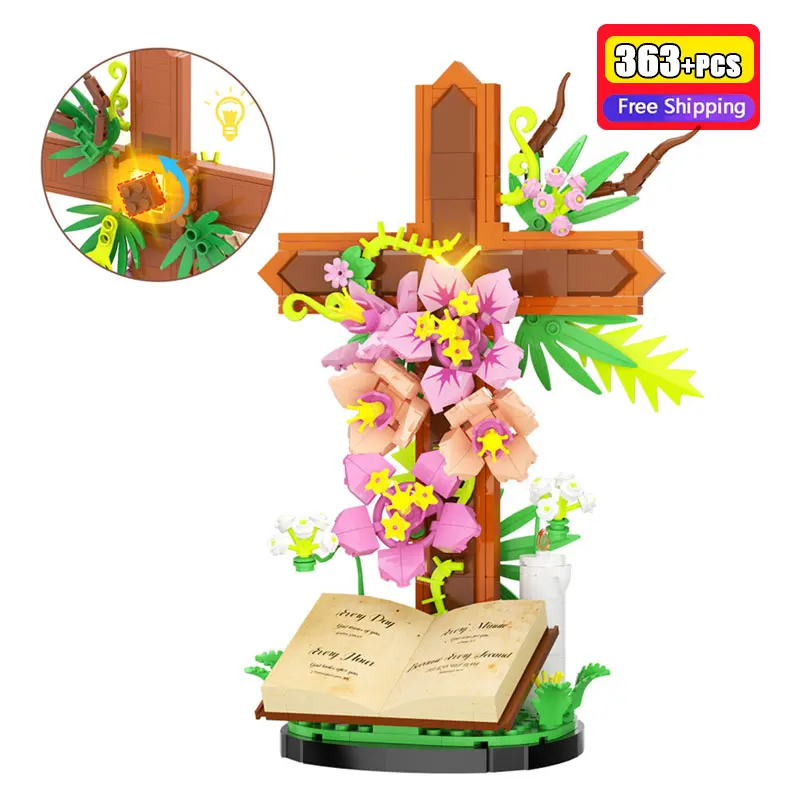 set-di-363-pezzi-moc-modello-decorativo-a-forma-di-croce-floreale-mattoncini-piccoli-per-costruzioni-kit-creativo-fai-da-te-per-assemblaggio-floreale-regalo-per-adulti-e-bambini