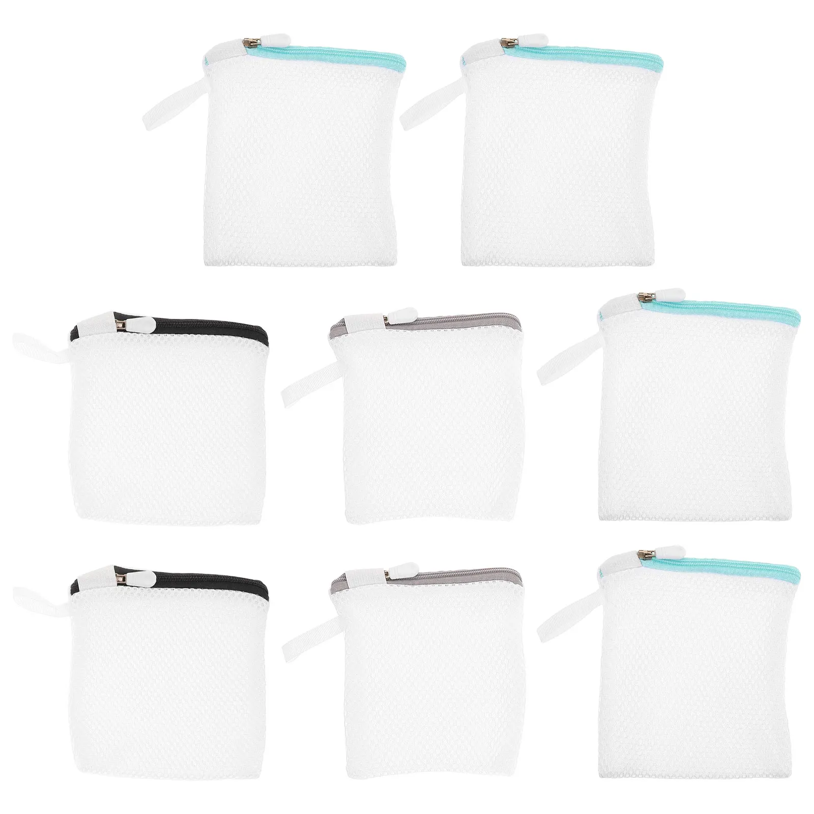 

8Pcs Laundry Mesh Bags for Delicates Polyester Wash Bag Anti-Rust Zipper Machine Washing Protection for Bras Underwear Socks