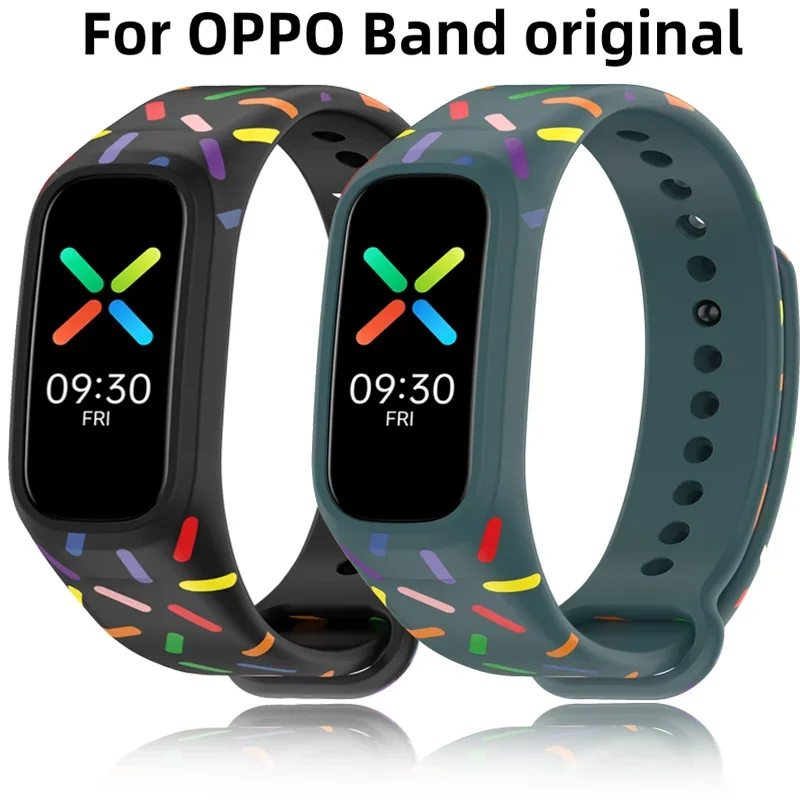 

Fashion Print Silicone Strap for OPPO Band EVA Replacement Wristband