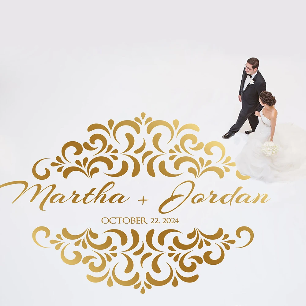 

Wedding Dance Floor Decal, Monogram Vinyl Sticker, Removable Dance Floor Decal, Custom Personalized Wedding Decor, Aisle Runner