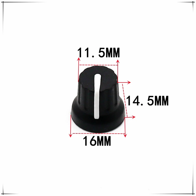 10PCS Soft Rubber Knob cap Diameter 16mm Height 14.5mm Potentiometer Encoder Knob cap D-axis 180℃ /Flower shaft Inner Hole 6MM