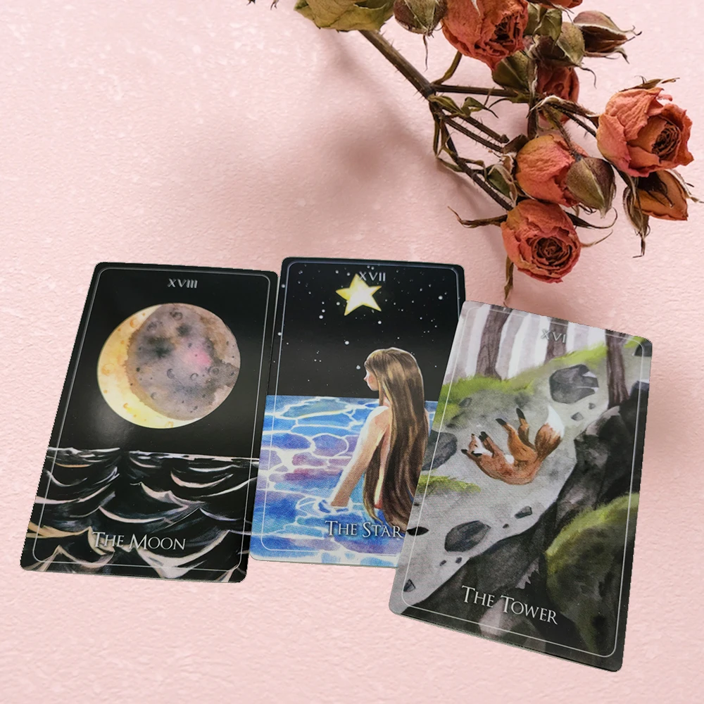 12×7CM Wild Child  Divination Tarot Cards for Beginners with Guide Book English Deck