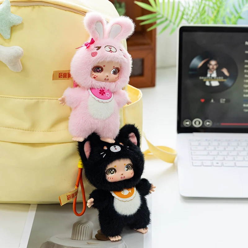 Regalo di Natale Serie animali V2 Bambola anime Figura carina Borsa a sorpresa Ciondolo Kawaii Coniglio Orso Portachiavi Peluche in vinile