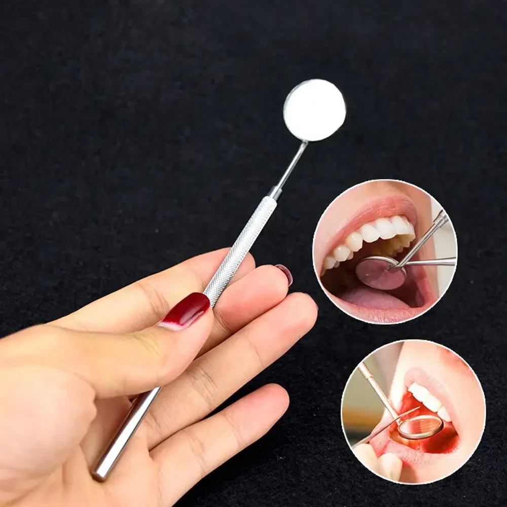 

Wholesale Dental Mouth Mirror Stainless Steel Oral Hygiene Care Teeth Cleaning Handle Mirror Dentist Clinic Checking Tool Supply