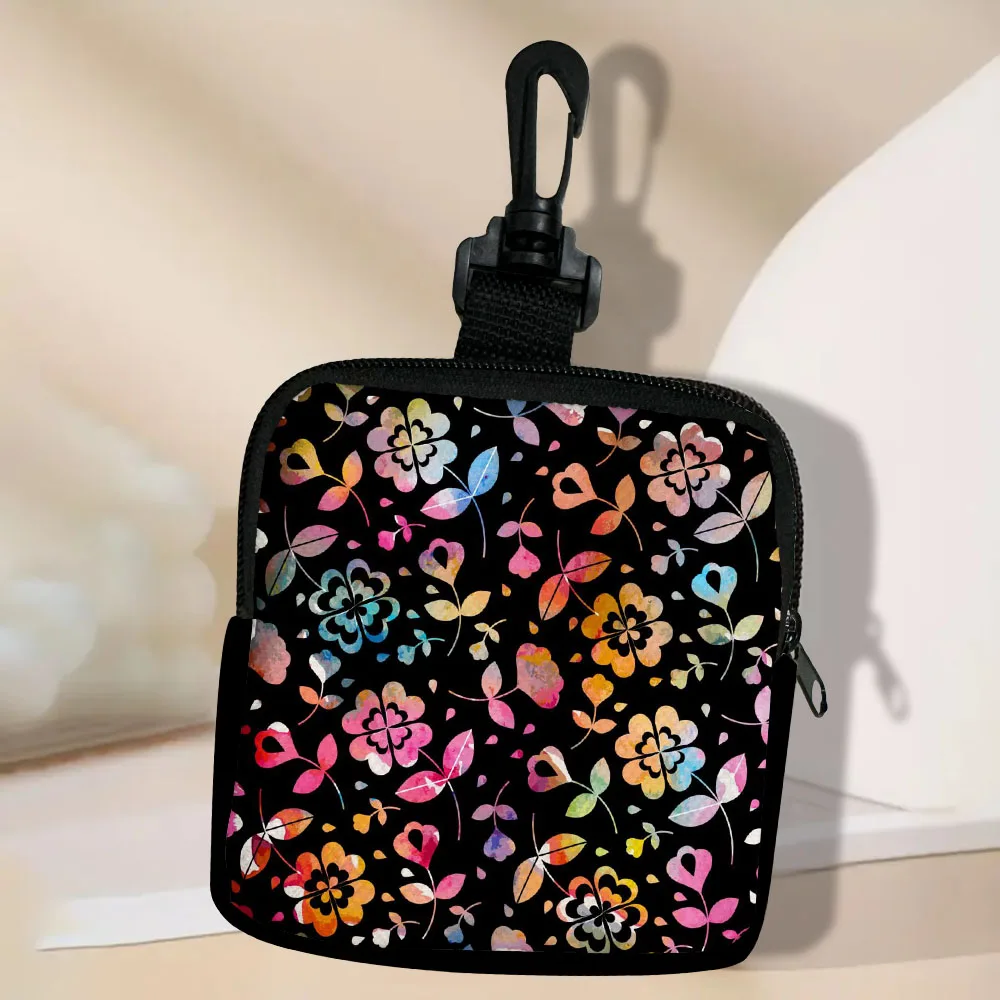 

Watercolor-Floral-Seamless New Exquisite Short WalletCoin Purse Multi-functional Card Holder Portable Zipper Money Bag 5.23