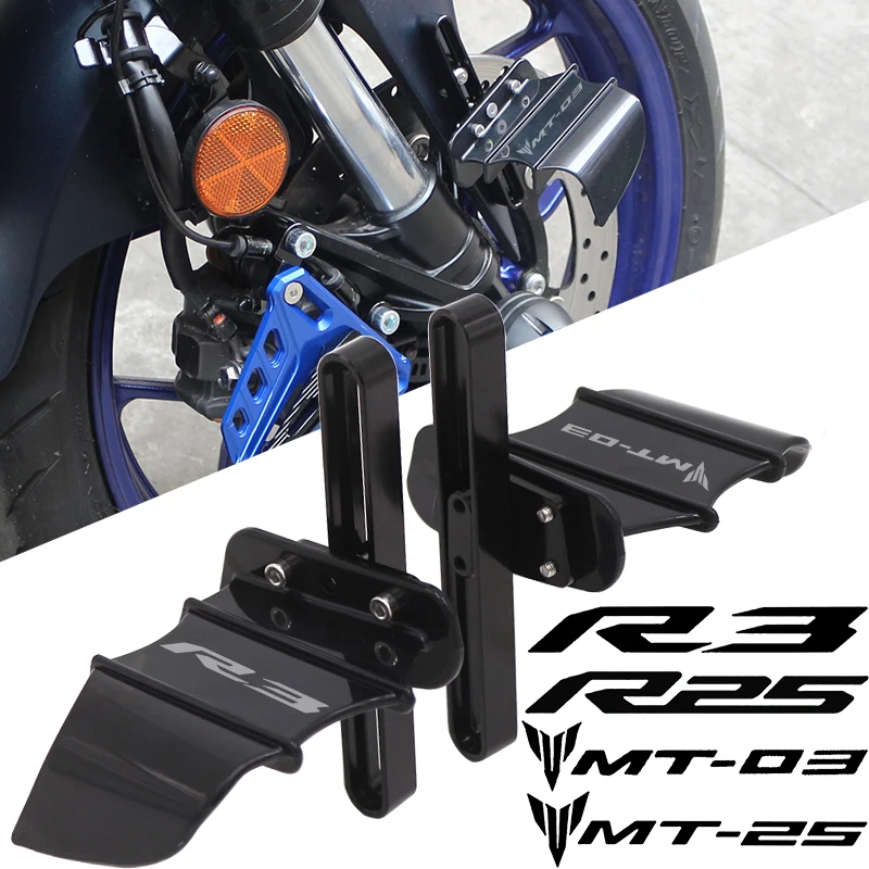 

Аксессуары для мотоциклов YAMAHA YZF R3 R25 MT03 MT25 MT 03 25, переднее колесо, фиксированное крыло ветра, летучая мышь, переднее колесо, дефлектор