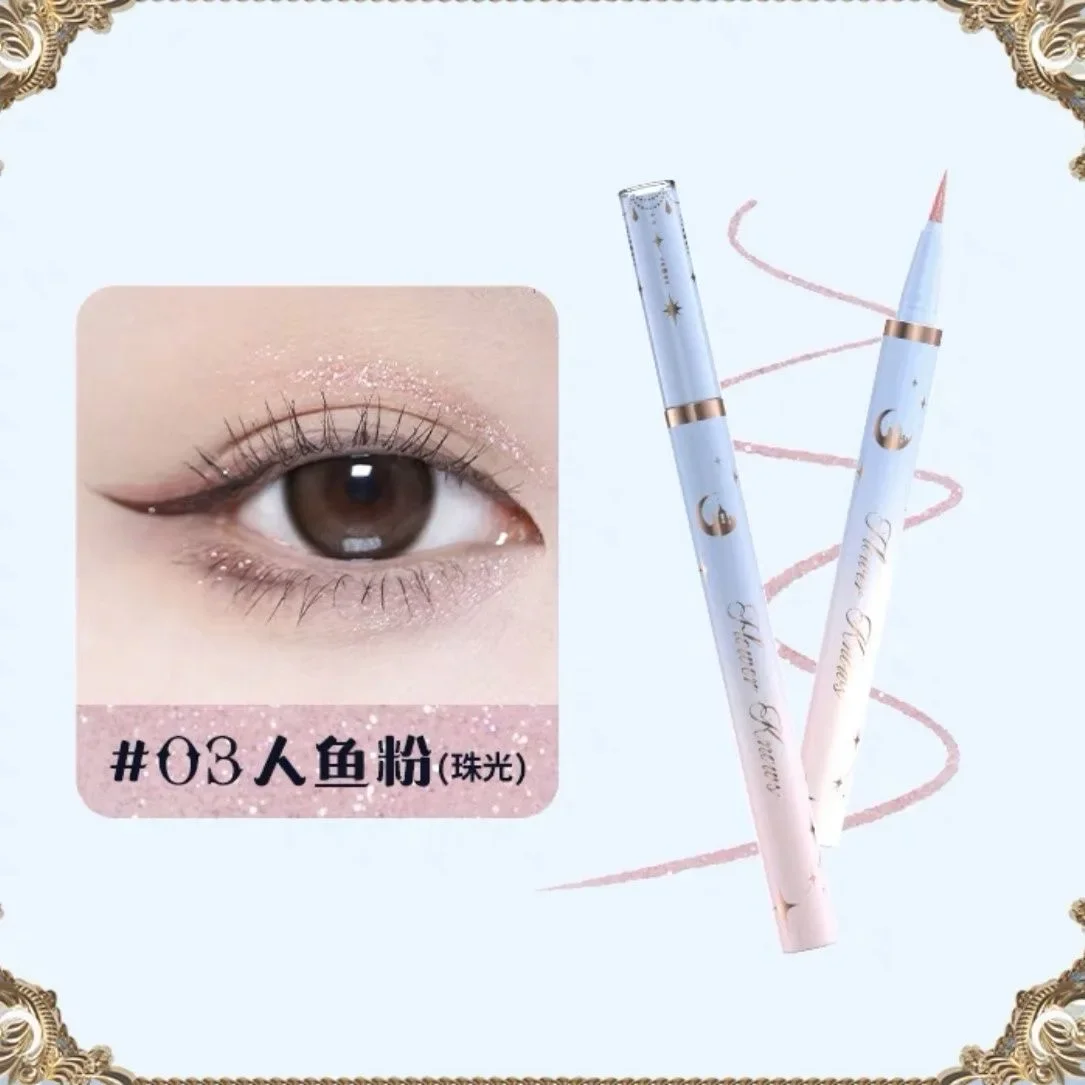 Flower Knows Moonlight Mermaid Eyeliner Pencil Liquid Fine Pen Waterproof Sweat Resistant