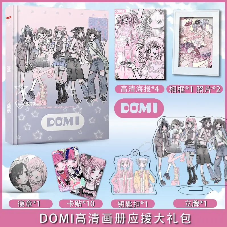 DOMI Art Collection Book Illustrations Artwork Album Manhwa Comic Book Cartoon Characters Card Manga Badge Stand card Poster