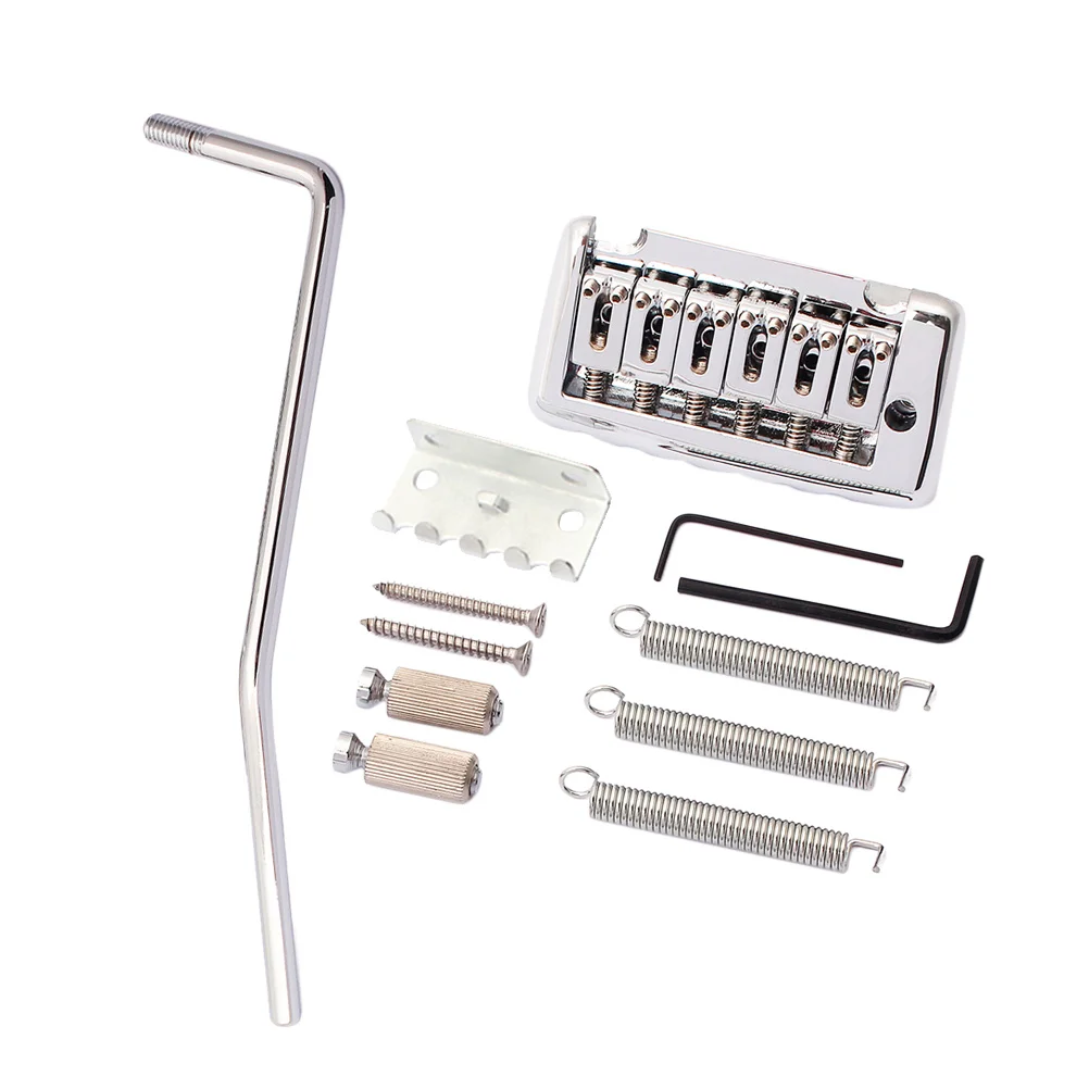 جسر تريمولو لاستبدال الجيتار الكهربائي سلسلة اهتزاز واحدة Ga208 ملحقات جيتار ذات لمسة نهائية معدنية