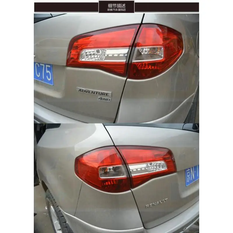 Car Accessories For Renault Koleos 2009 2010 2011 2012 2013 2014 2015  Front Trunk Headlight Tail Light Lamp Cover Trim