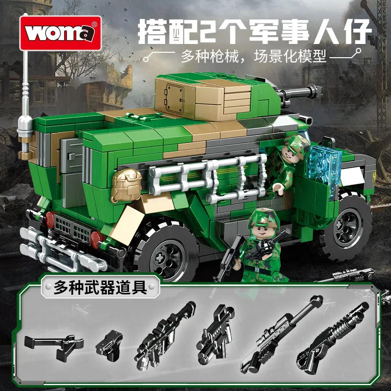 Typhoon VDV Armored Vehicle Model Blocks, Modern Military Car MOC C0807 Building Bricks High Tech DIY Toy Kit Gift for Boys Kids