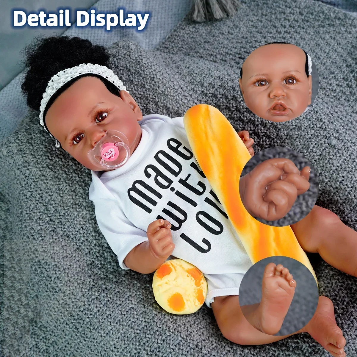 Levensechte pasgeboren babypoppen Realistische pasgeboren poppen met poseerlichamen Echte babypoppen en accessoires Cadeauspellen DIY-speelgoed