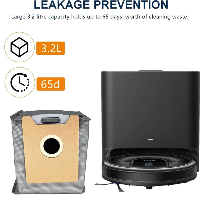 로봇 진공 먼지 봉투 키트, Eufy G35 +, G40 +, G40 하이브리드 + 자동 비움 스테이션용 교체 부품, 14 개