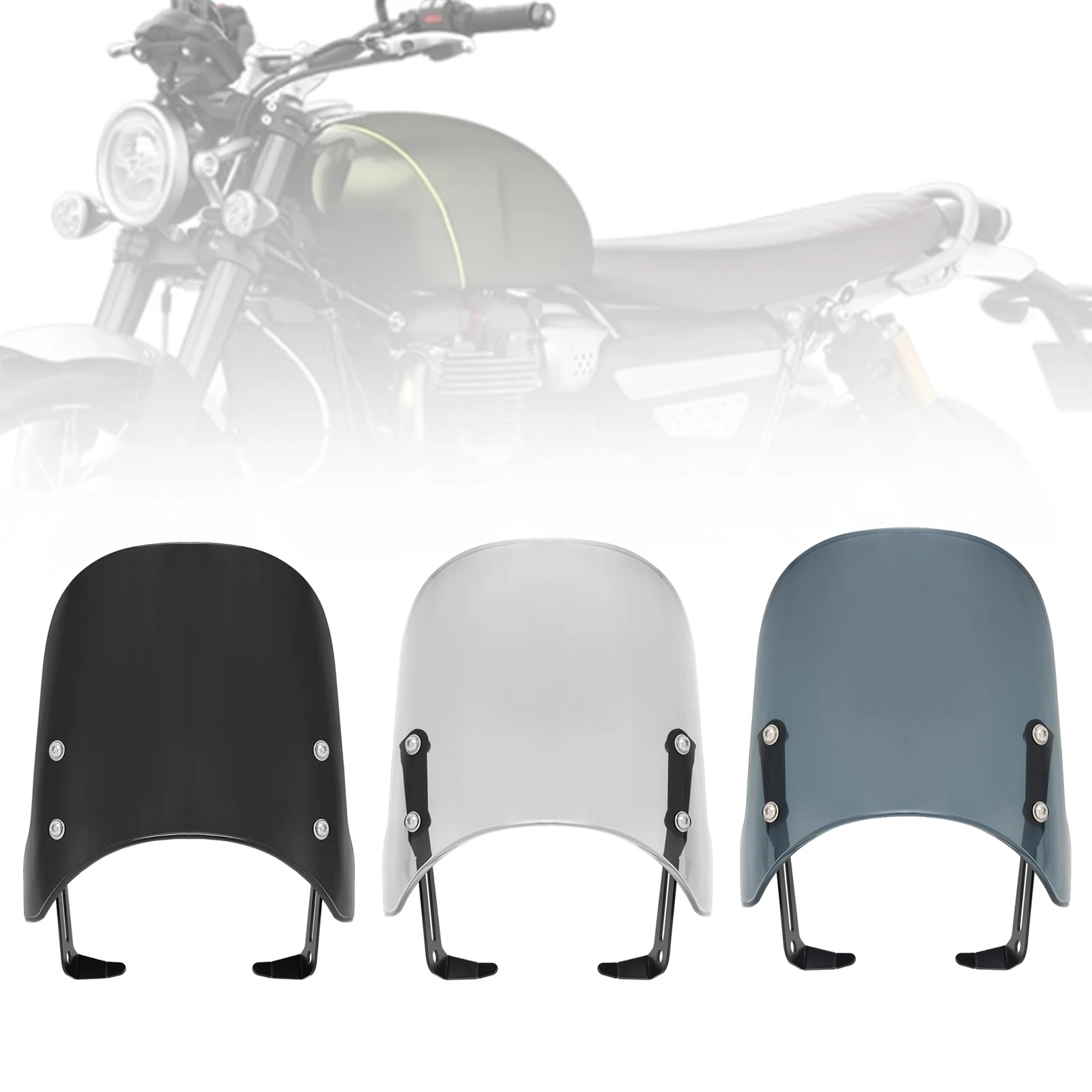 Areyourshop Windshield WindScreen fit for Scrambler 1200 XC XE 19-23 Street Twin 900 16-23