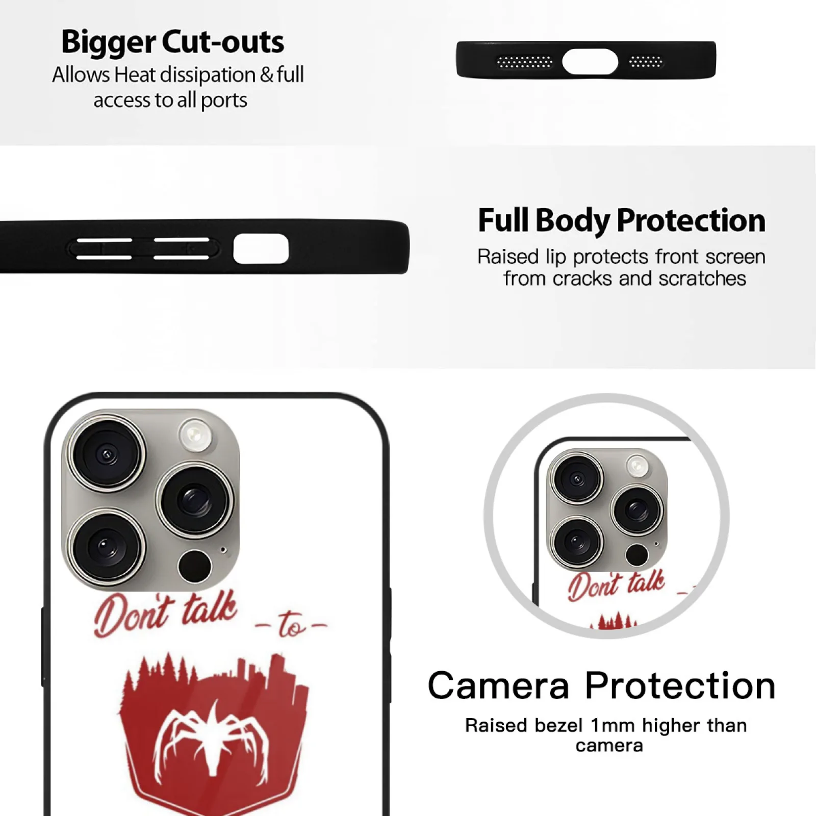 لا تتحدث مع الغرباء حافظة هاتف حمراء لهاتف آيفون 16 15 14 13 12 11 Pro Max Xs Max 7 8 Plus غطاء ريترو غريب مايك أحد عشر #4