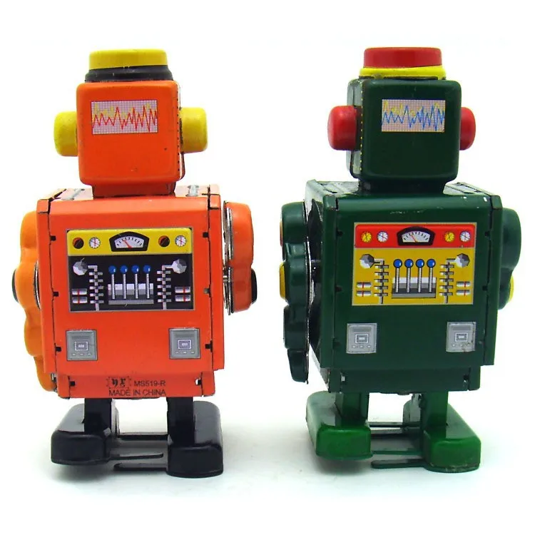 MS519 Robot kolekcja dla dorosłych Retro lalka Cafe Home Model ozdoba blaszana zabawka