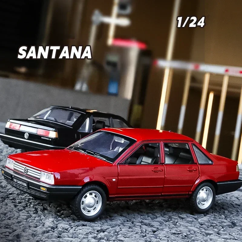 1/24 Skala VW Volkswagen Santana Vintage Model samochodu Diecast Zabawka Pojazd Dzieci Chłopiec Urodziny Samochód Zabawka Prezent Kolekcja Miniatura