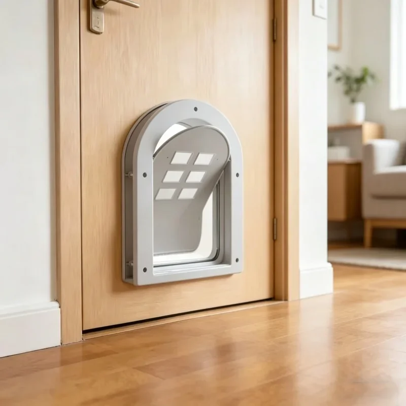 

Lockable sliding pet fence gate magnetic self-closing screen door with lock for dog cat indoor home safety daily access supplies