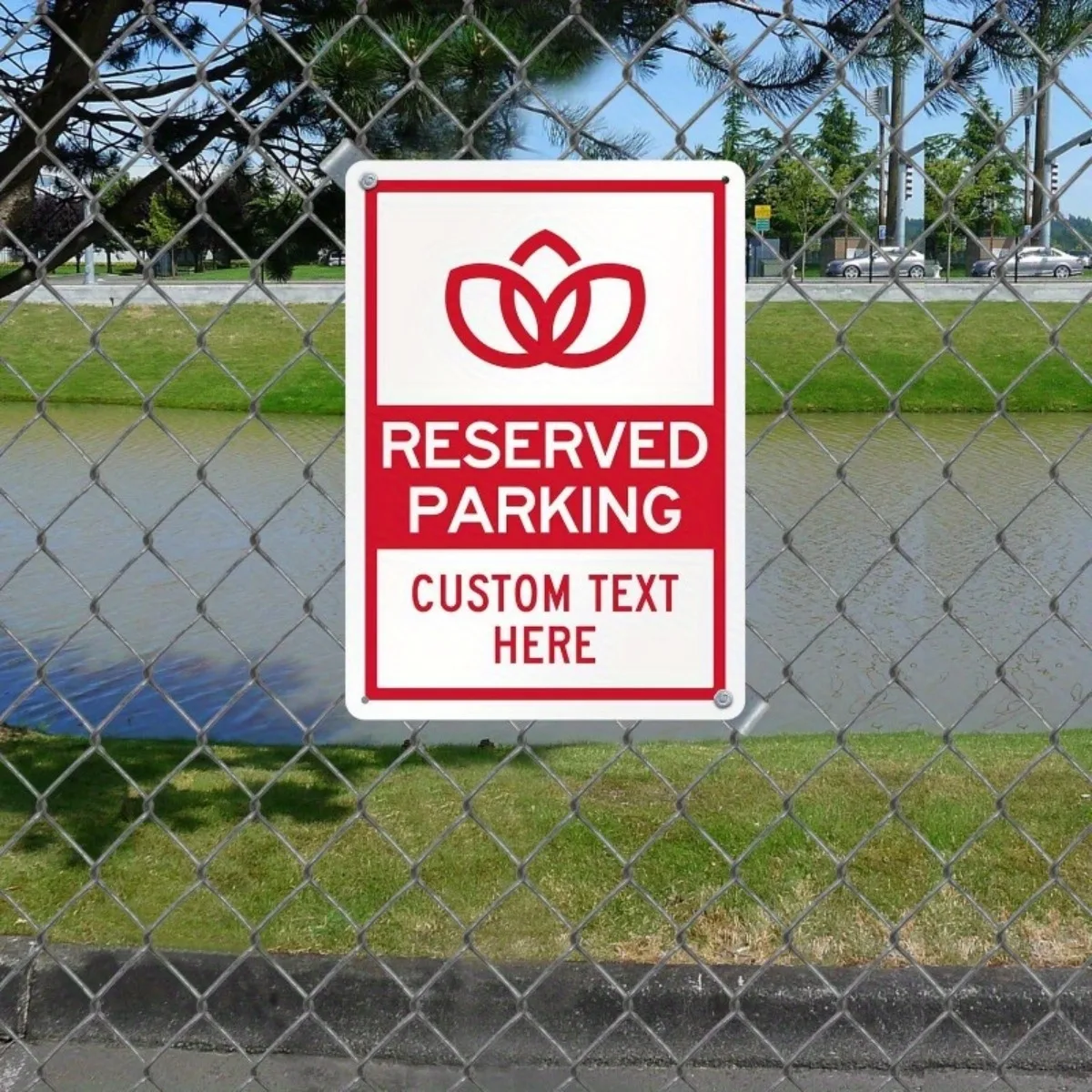 SmartSign 12"x18" Custom Parking Sign & Frame: Add Logo/Text, Rustproof, USA-Made (1-Pack)