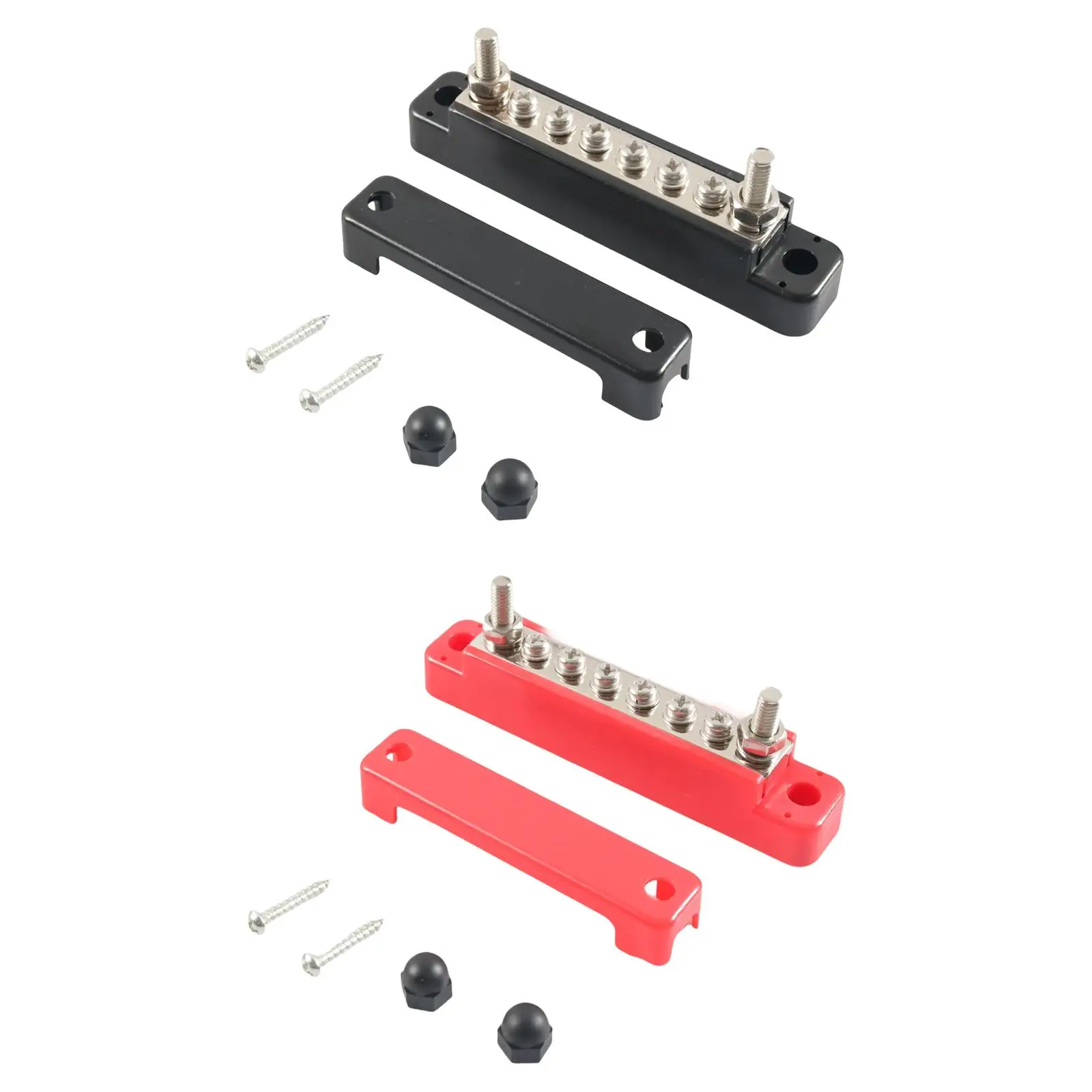 Power Distribution Block Terminal Block Accessories Connecting Block 6 Ways Junction Block Bus Bar for Truck Boat Marine