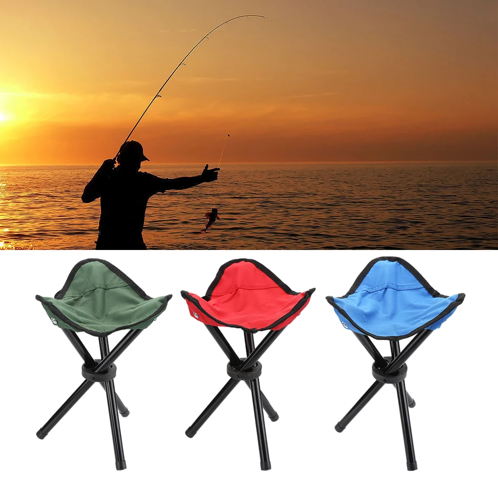 Outdoor Leisure Portable Folding Chair Three-Legged Stool Camping Travel Picnic Outdoor Activities Fishing Accessories