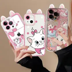 Cute Mary Cat Ears Case for Infinix Note 30 40 30i Hot 40 Pro 30 Play 30i Tecno Spark 10 20 POVA 3 4 5 Pro Camon 19 Neo Cover