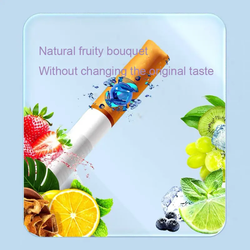 Cápsulas con bolas de filtro para cigarrillos, accesorios para fumar, con sabor a fruta mezclada de tabaco, menta helada, 1000 piezas