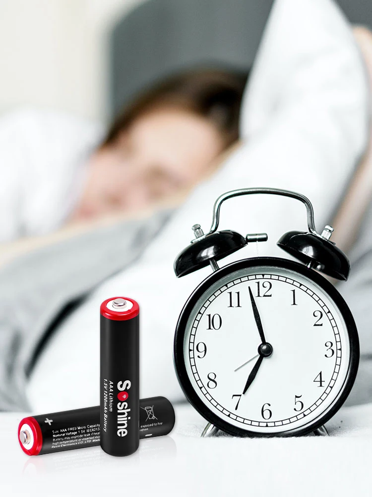 Soshine 1.5 Volt 1200mAh Batteries AAA 1.5V Lithium Battery Non-Rechargeable Battery for Flashlights Electronic Doorbell Toys