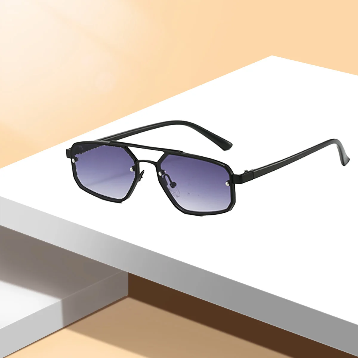 Fashion Rectangle Sunglasses Women Brand Designer Eyewear Vintage Small Frame Sun Glasses Ladies Black Square Y2k Sunglasses