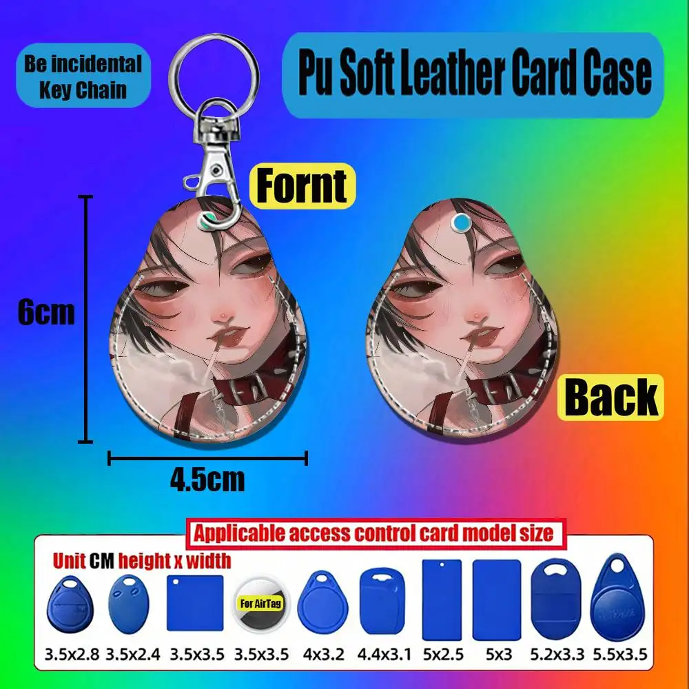 For Hachi Nana Osaki For AirTag Case Card Holder Keychain ID Credit Bank Access Badge For Air Tag Case Shell